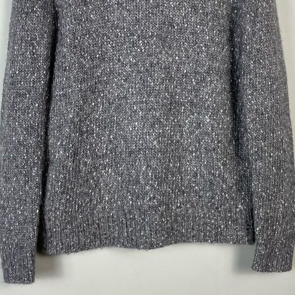 Theory Tweed Alpaca Speckled Crewneck Knit Sweater Small NEW Gray Quiet Luxury - Picture 4 of 12